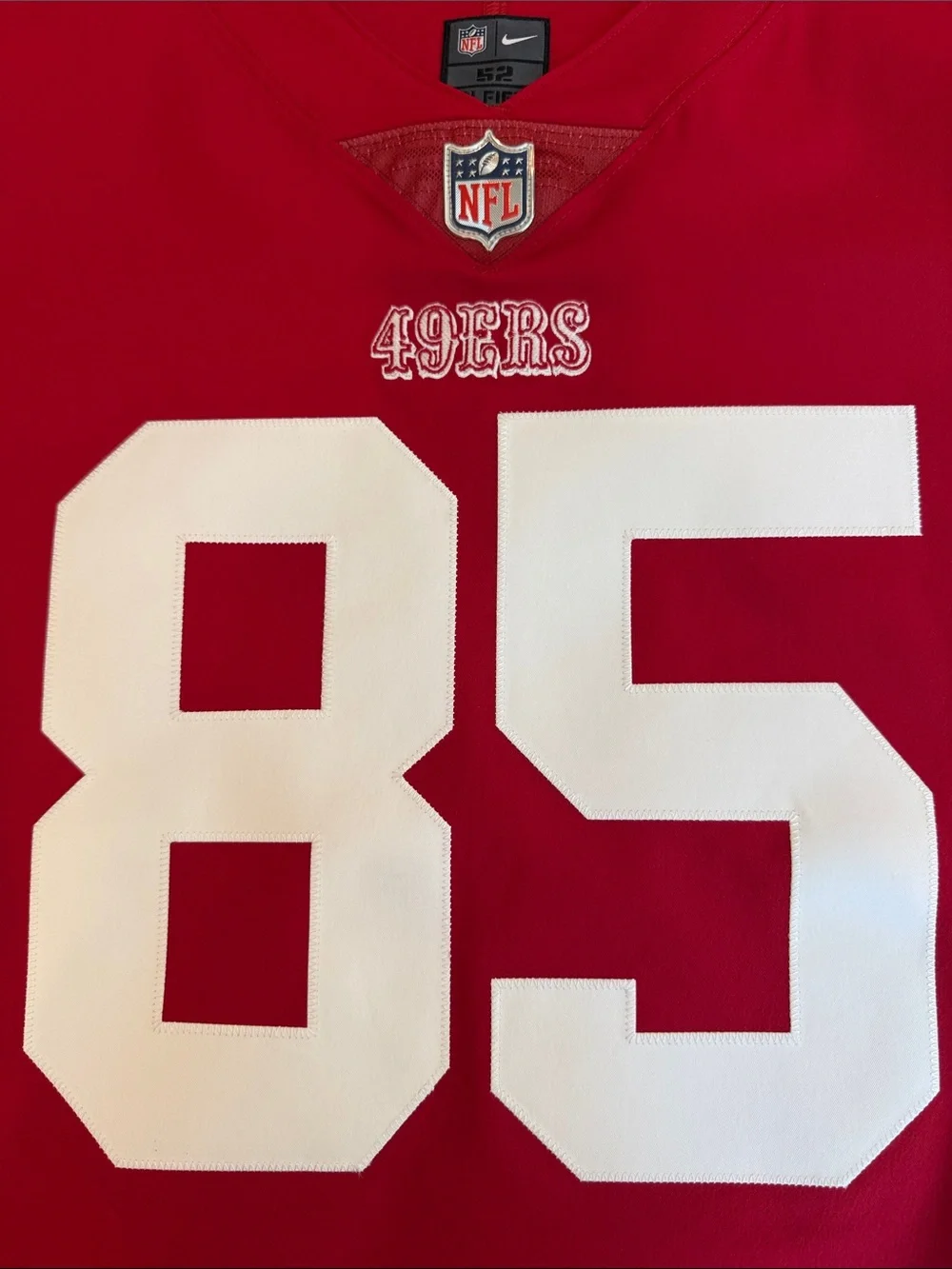 Nike Red Football Jersey #85 with White Accents MENS